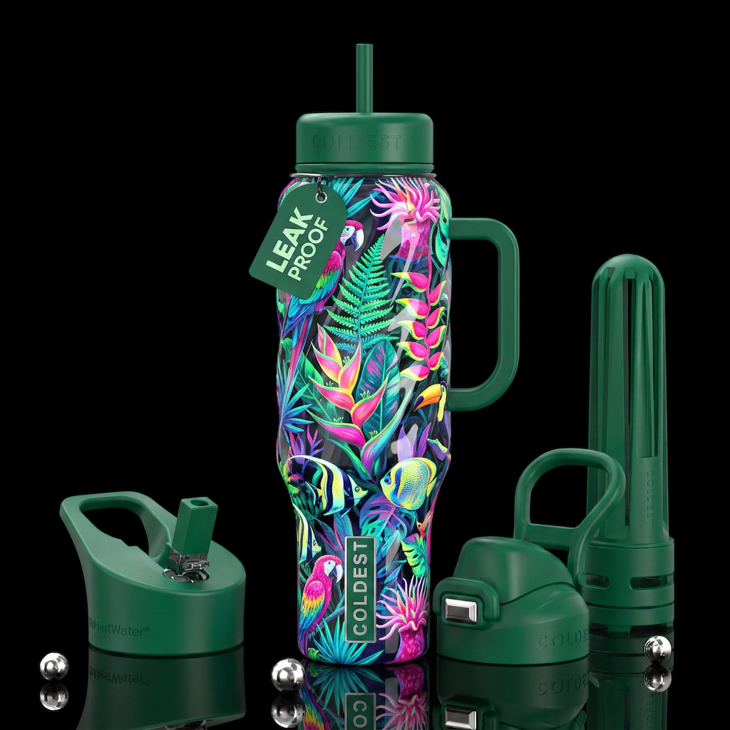 Twisting twisted, glossy, trompe-l'œil, beautifero... water bottle design