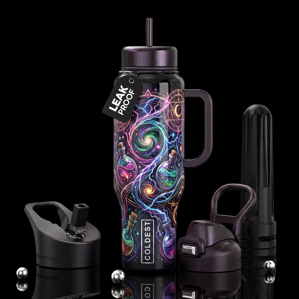 Twisted twisting, glossy, trompe-l'œil,beautiferou... water bottle design