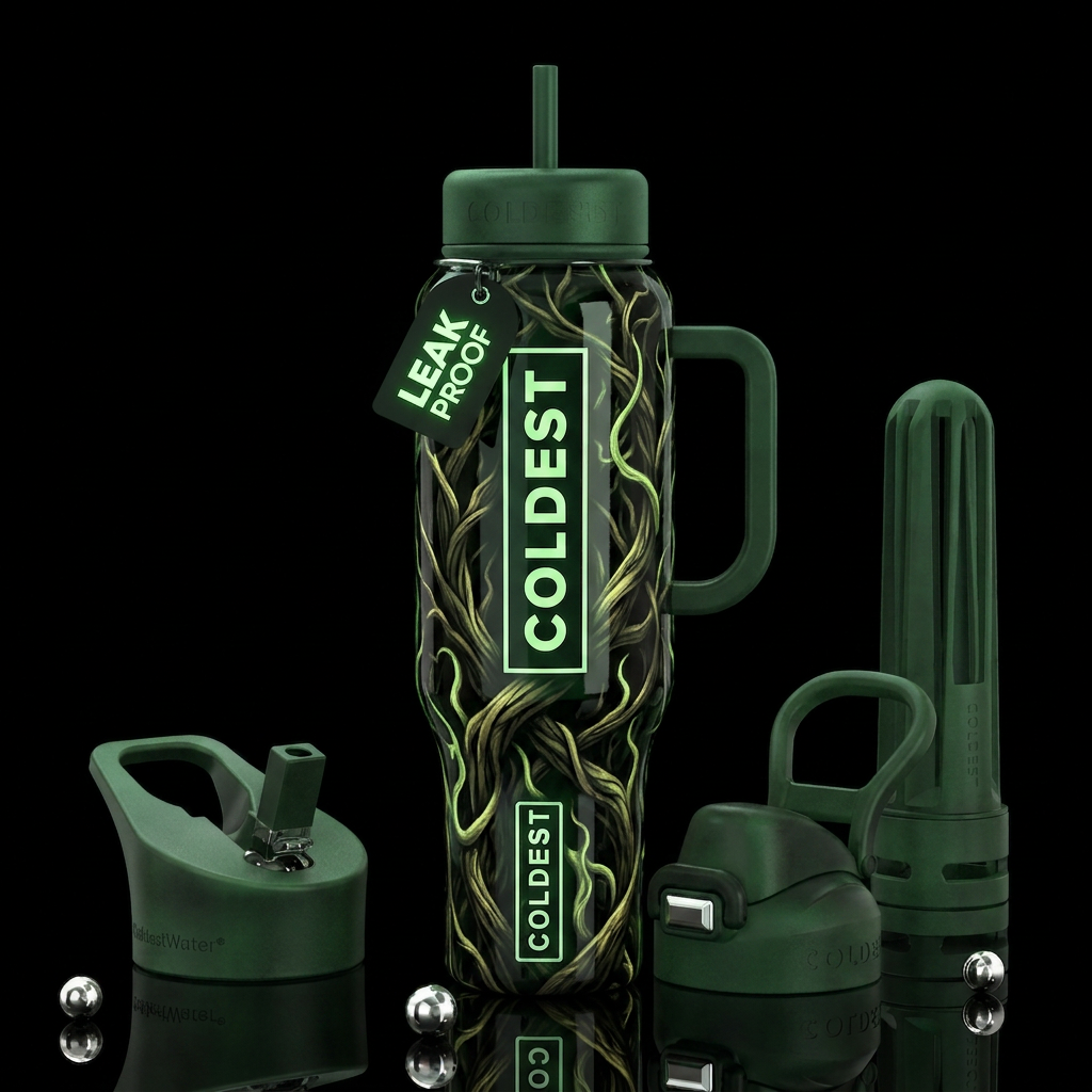 Twisted twisting, glossy, trompe-l'œil,beautiferou... water bottle design