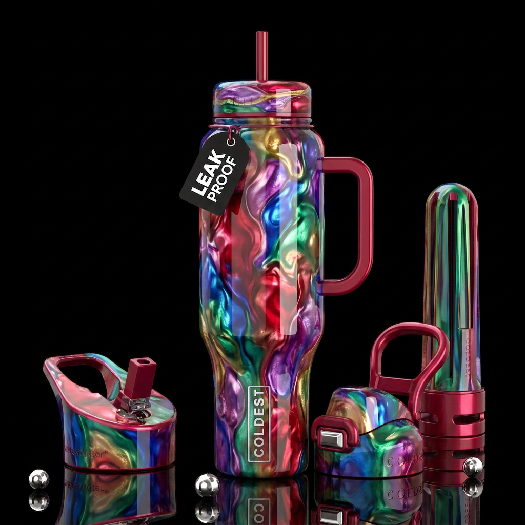 Addictive, delicious, glossy, trompe-l'œil, beauti... water bottle design
