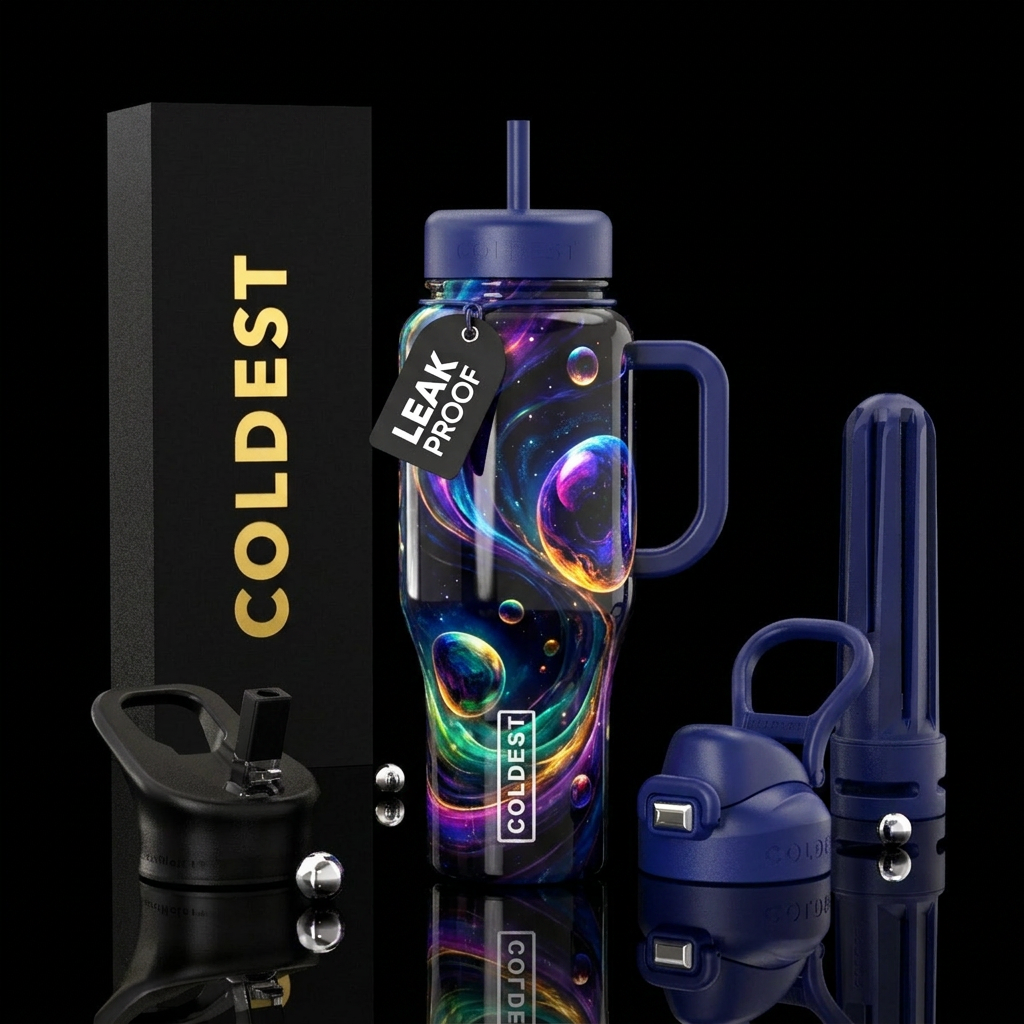 artistic, darkness, orb,, realism, luxurious, arti... water bottle design