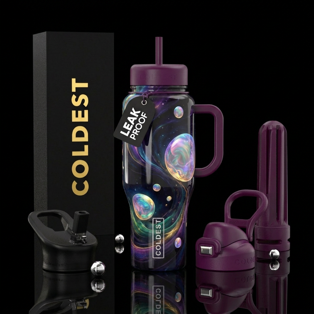 artistic, darkness, orb,, realism, luxurious, arti... water bottle design