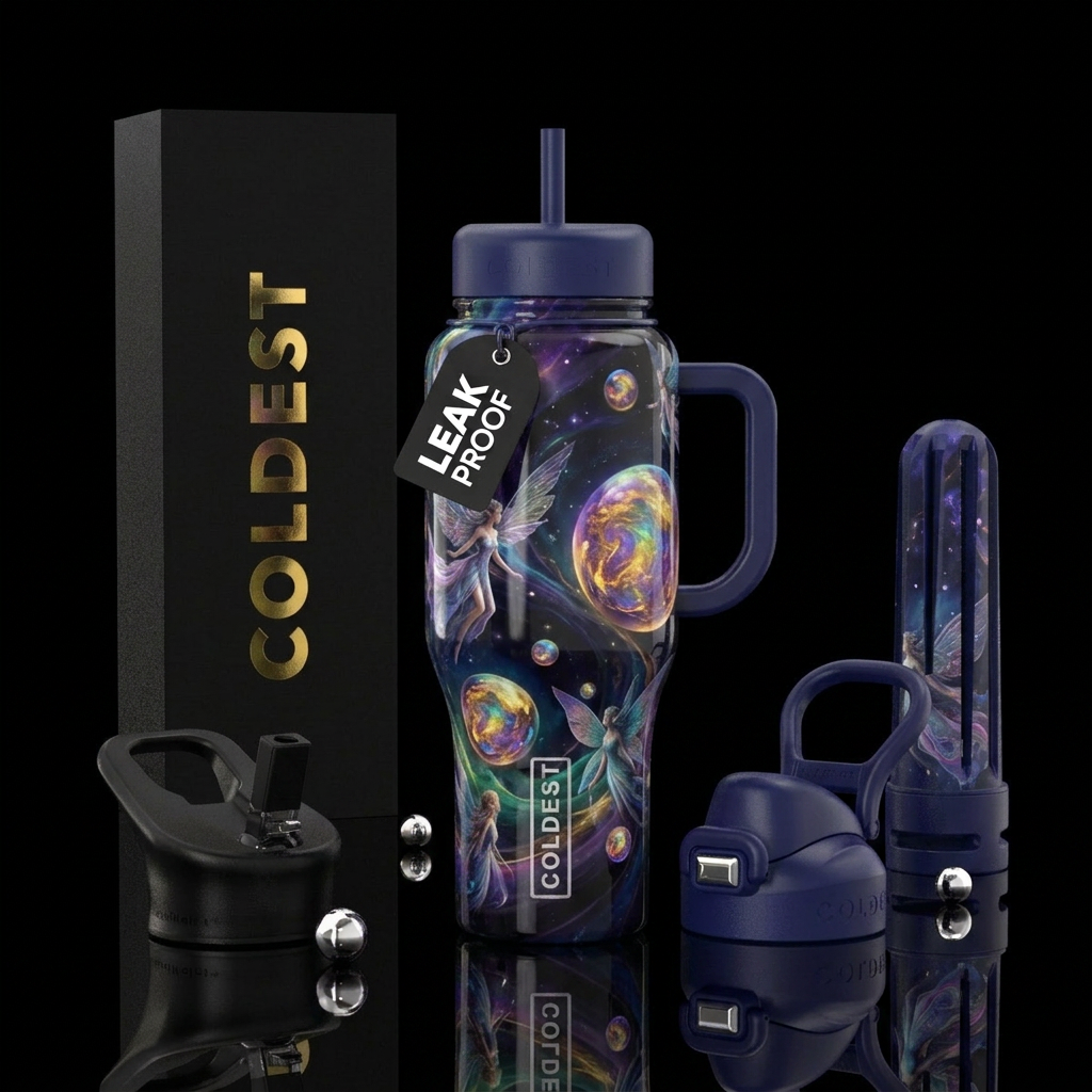 artistic, darkness, orb,, realism, luxurious, arti... water bottle design