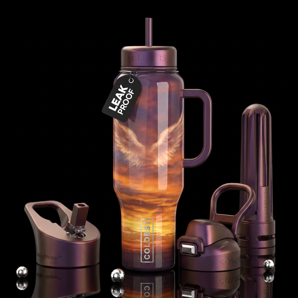 Clouds very subtlety taking the form of angel wing... water bottle design