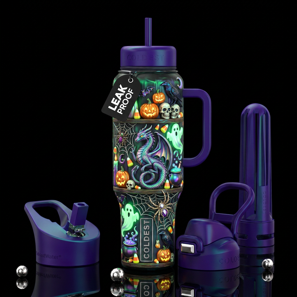 Shelf that goes around whole bottle with lots of H... water bottle design