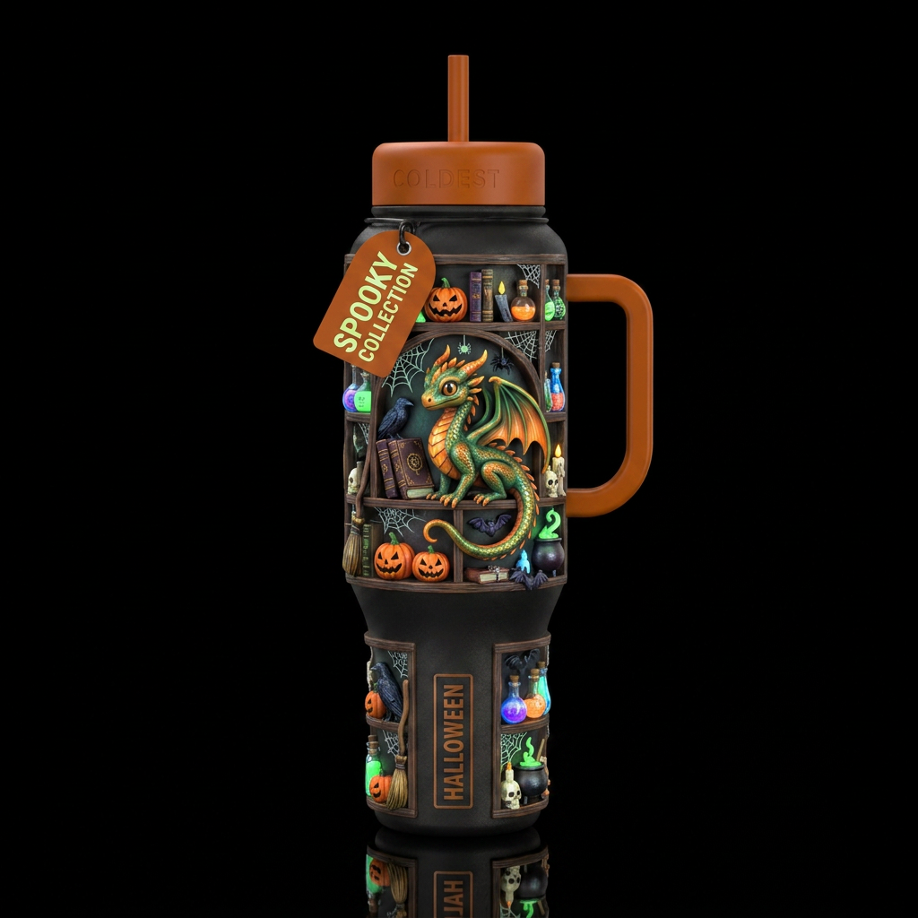 Shelf that goes around whole bottle with lots of H... water bottle design