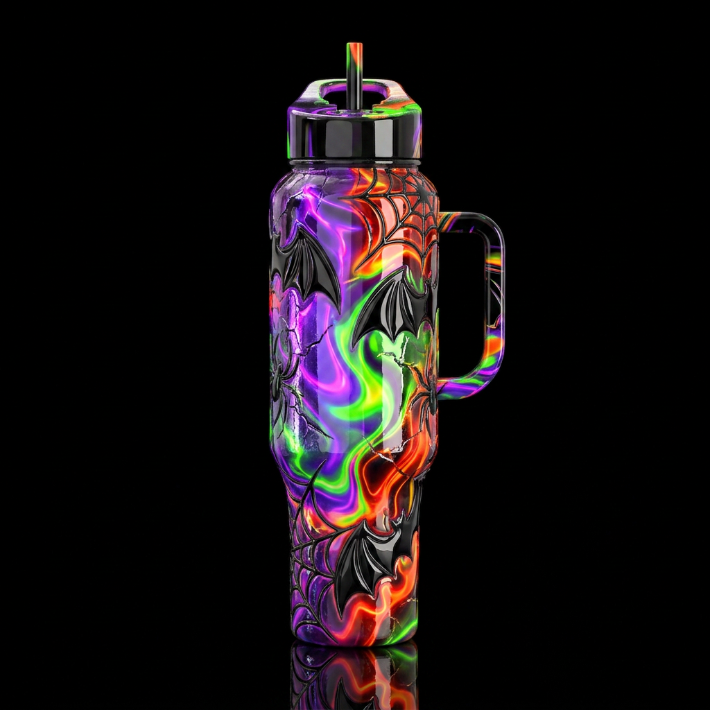 Avant-garde,Halloween, savvy,glowie,sassy, glossy,... water bottle design