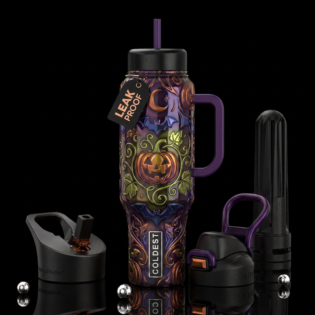 Avant-garde,Halloween, savvy,glowie,sassy, glossy,... water bottle design