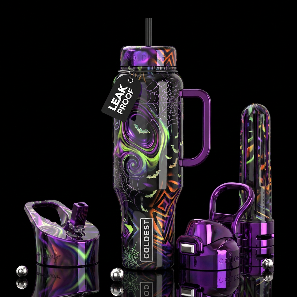Avant-garde,Halloween, savvy,glowie,sassy, glossy,... water bottle design