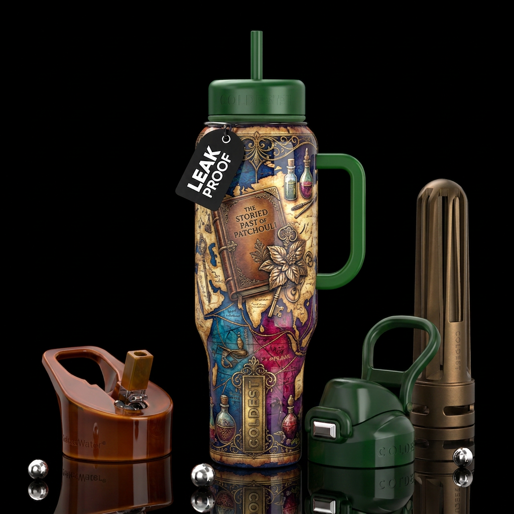 Storied past,glossy, trompe-l'œil, beautiferous, a... water bottle design