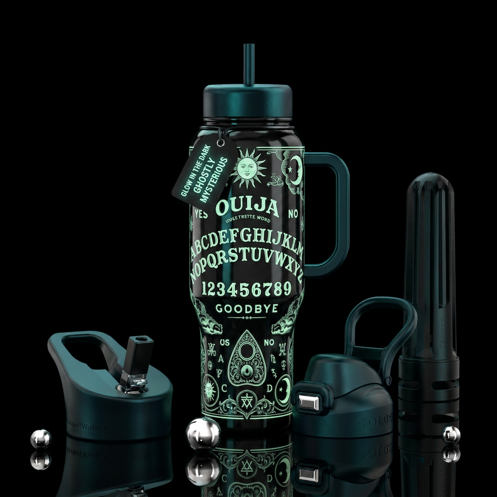 Oiuji boardv cup,glossy, trompe-l'œil, beautiferou... water bottle design