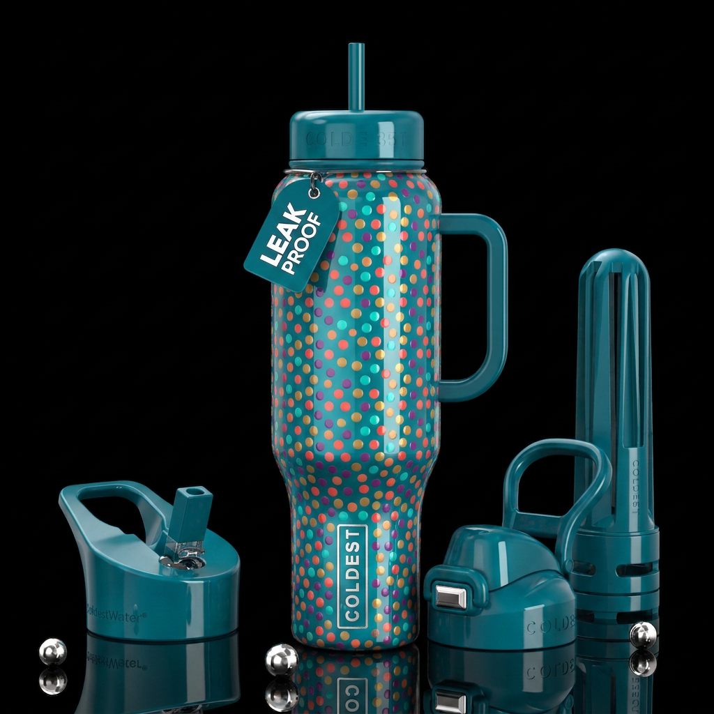 Bliss,trompe-l'œil, beautiferous, glossy,, dreamy,... water bottle design