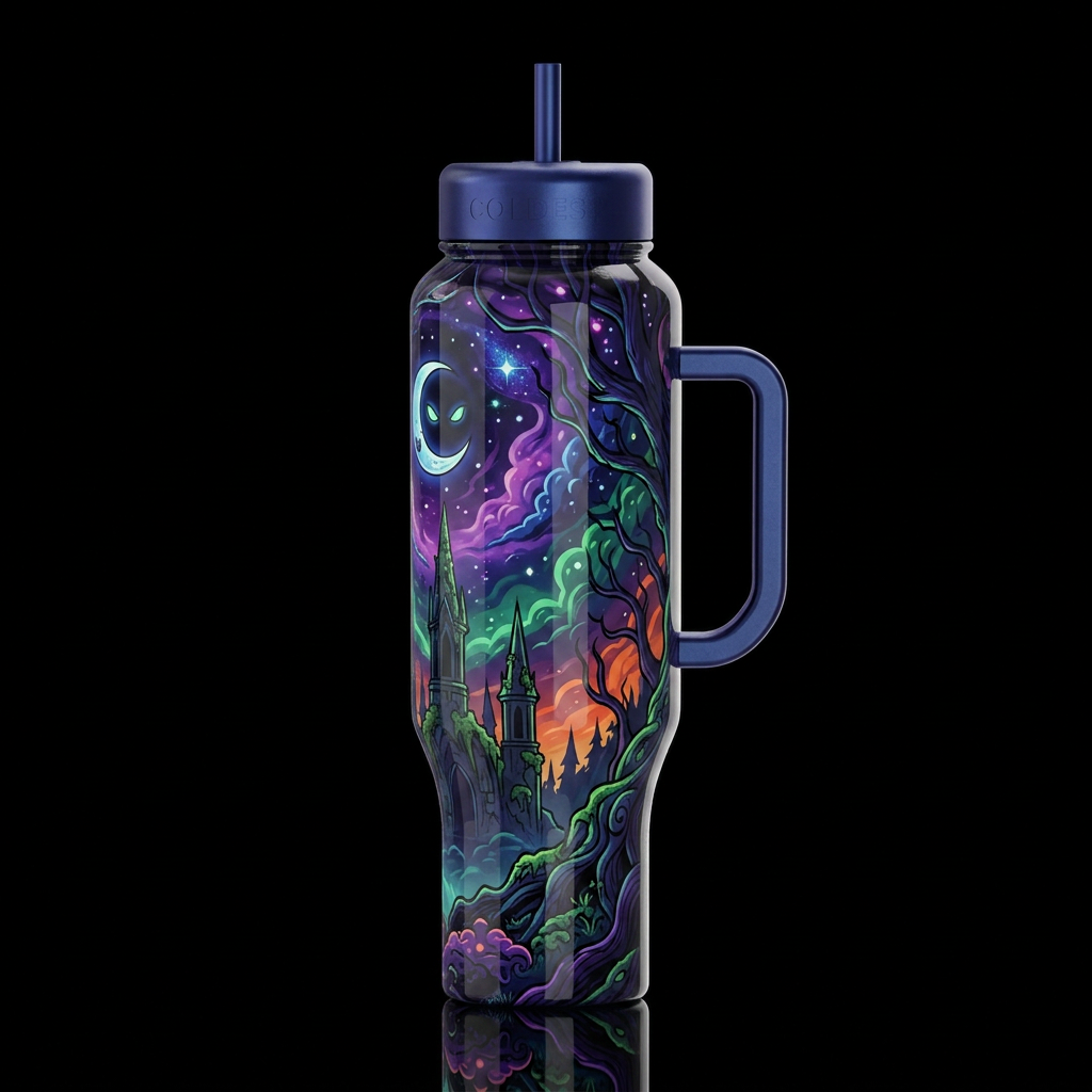 Mystic, glossy, trompe-l'œil, beautiferous, fantas... water bottle design