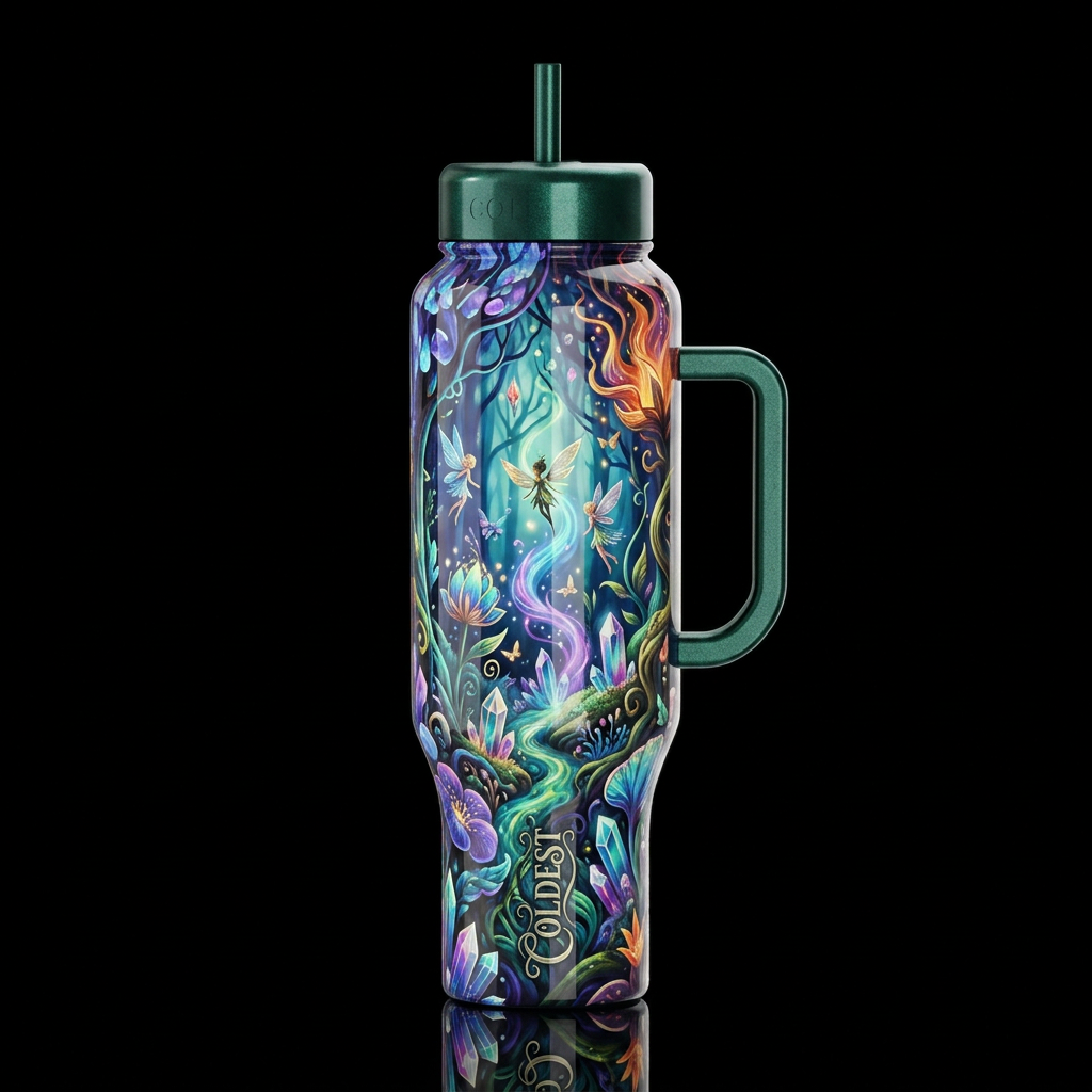 Overhaul,glossy, trompe-l'œil, beautiferous,imbued... water bottle design