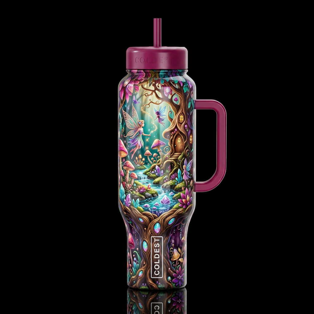 Overhaul,glossy, trompe-l'œil, beautiferous,imbued... water bottle design