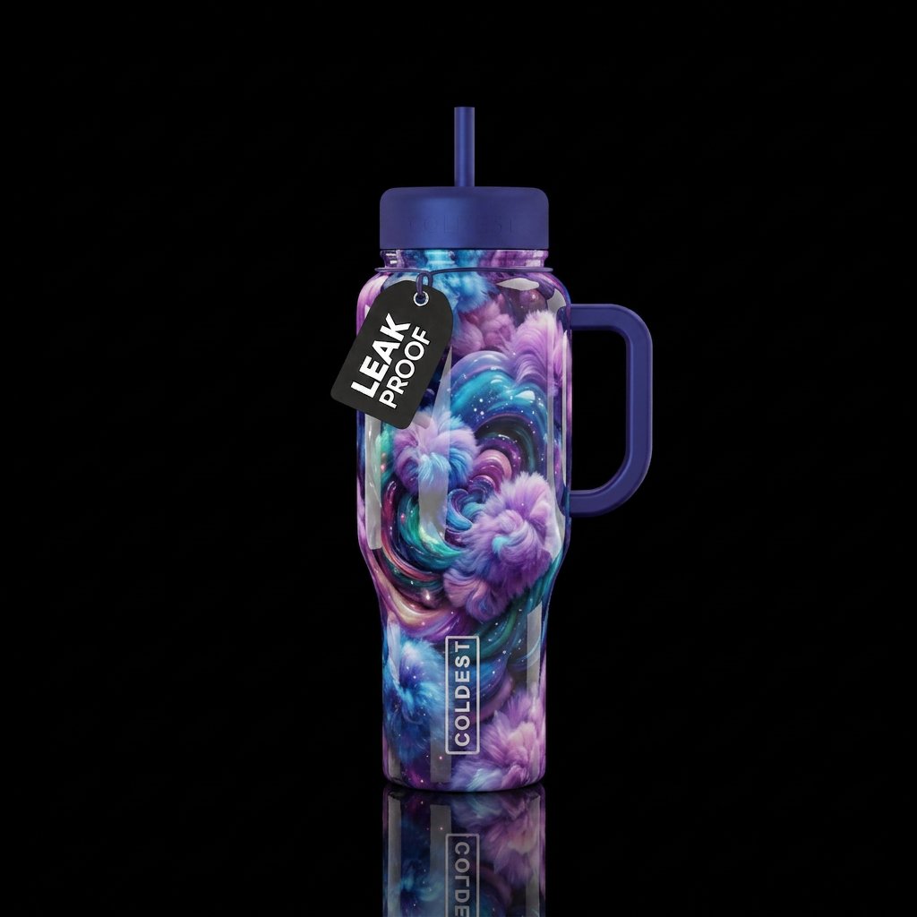 Nesting, glossy, trompe-l'œil, beautiferous and, d... water bottle design