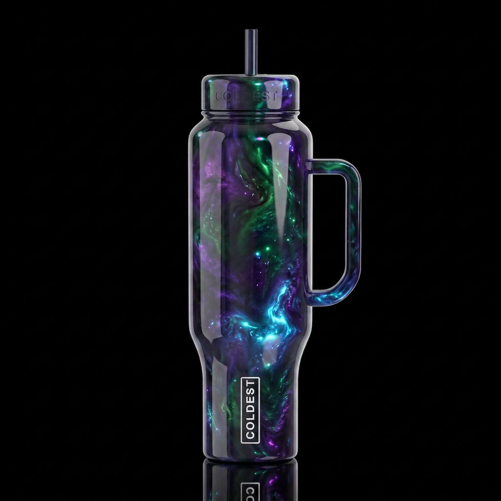 The evil within, glossy, trompe-l'œil, beautiferou... water bottle design