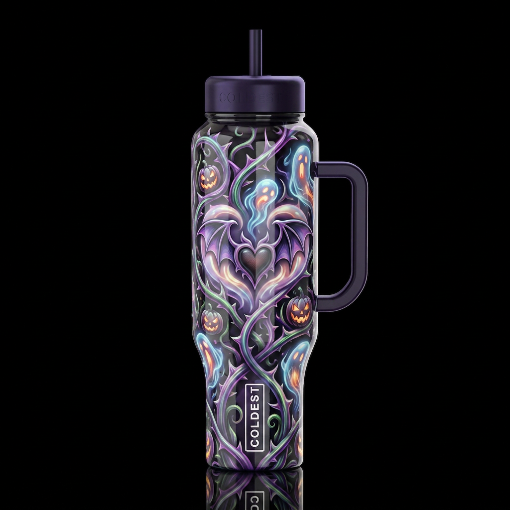 The evil within, glossy, trompe-l'œil, beautiferou... water bottle design