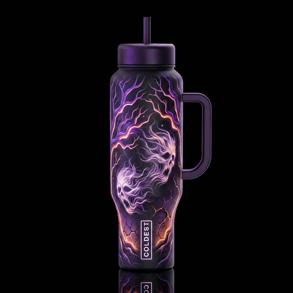 The evil within, glossy, trompe-l'œil, beautiferou... water bottle design