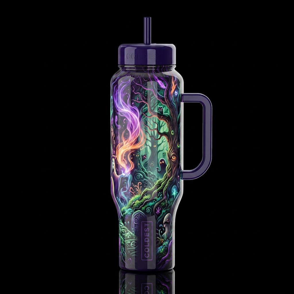 The evil within, glossy, trompe-l'œil, beautiferou... water bottle design
