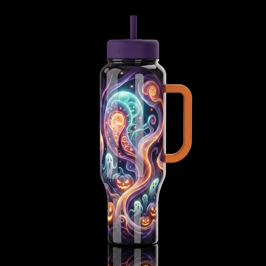 The evil within, glossy, trompe-l'œil, beautiferou... water bottle design