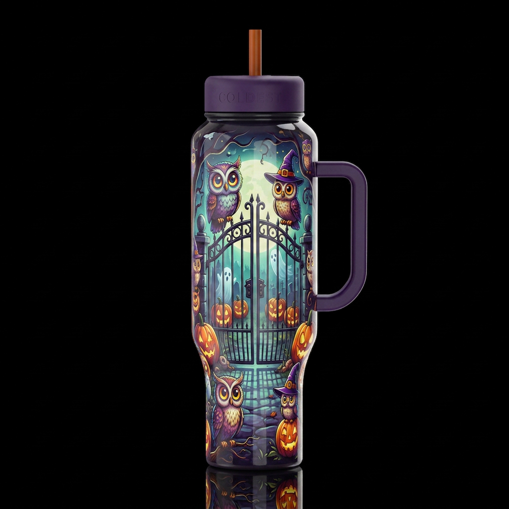 Cartoonish, dreamy eccentric, glossy, trompe-l'œil... water bottle design