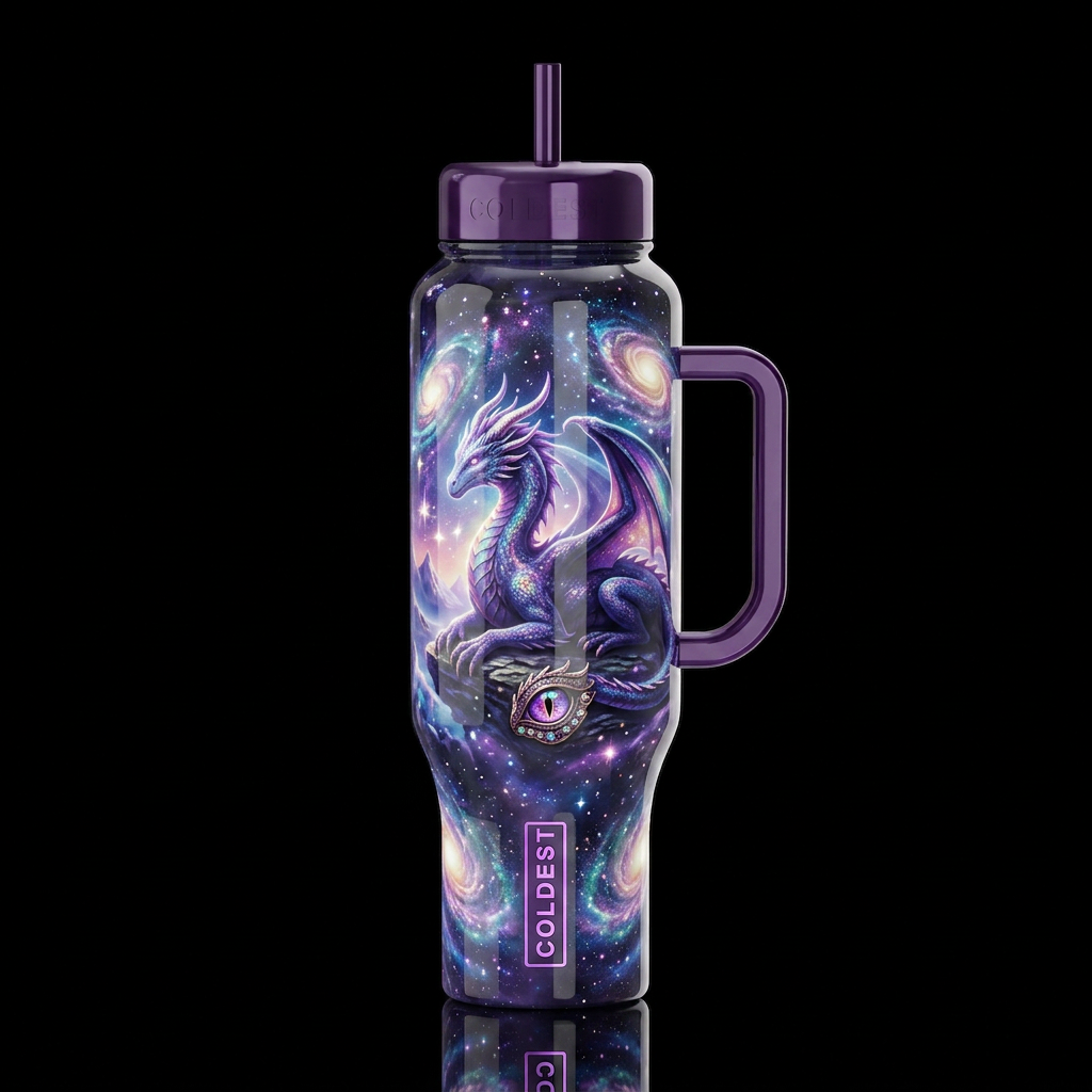 glowie, glossy, trompe-l'œil, beautiferous, dreamy... water bottle design