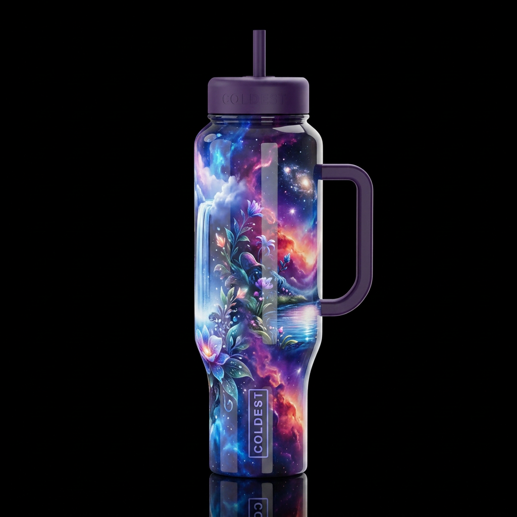 Ambiance, glossy, trompe-l'œil, beautiferous, drea... water bottle design