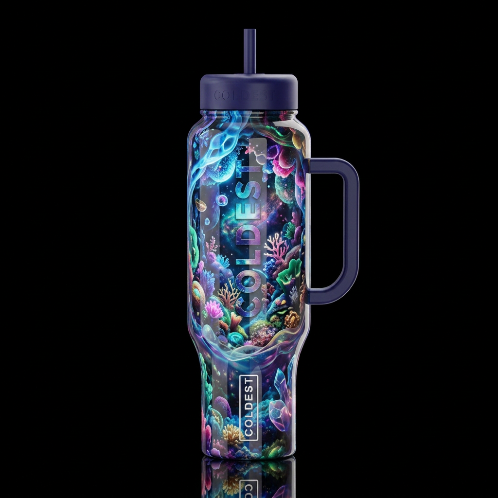 Ambiance, glossy, trompe-l'œil, beautiferous, drea... water bottle design