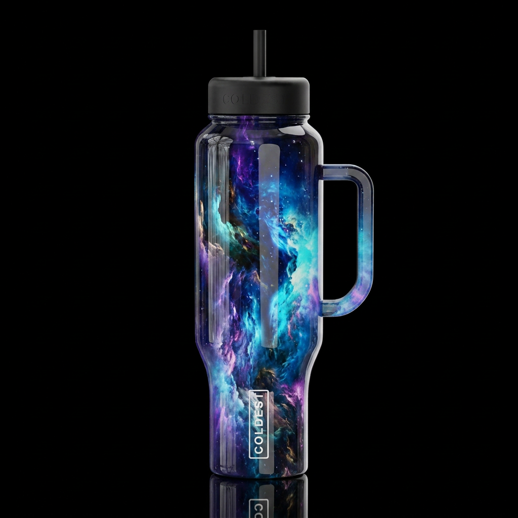 Ambiance, glossy, trompe-l'œil, beautiferous, drea... water bottle design