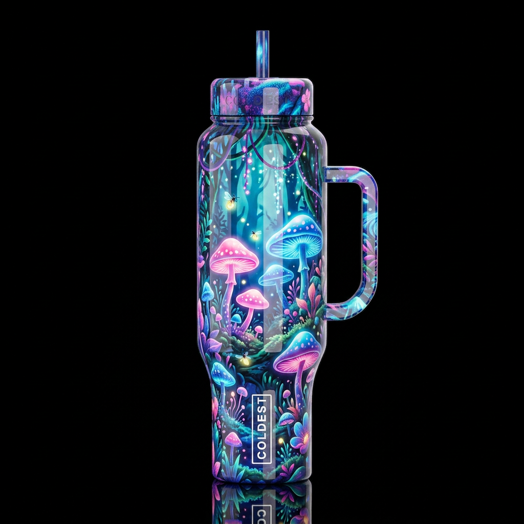 Ambiance, glossy, trompe-l'œil, beautiferous, drea... water bottle design