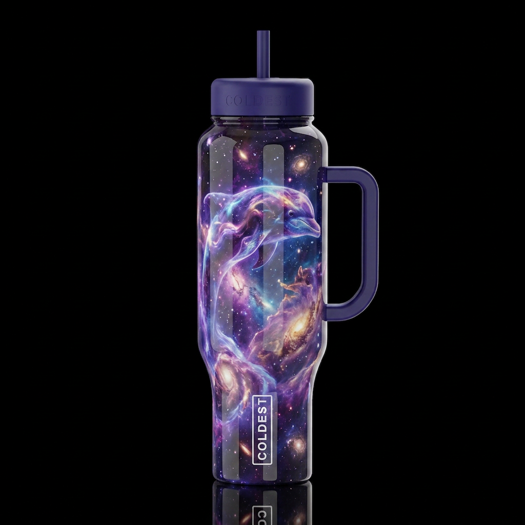 Ambiance, glossy, trompe-l'œil, beautiferous, drea... water bottle design