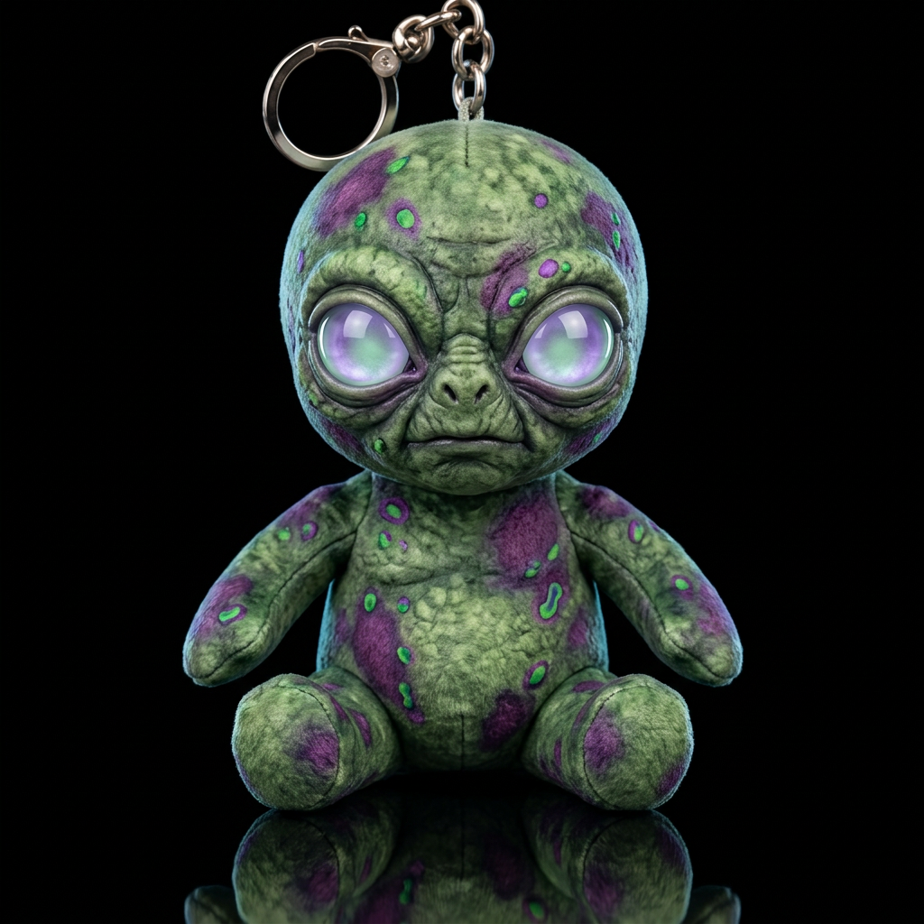 Boglin style with glowie, no shirt no hat,purple a... water bottle design
