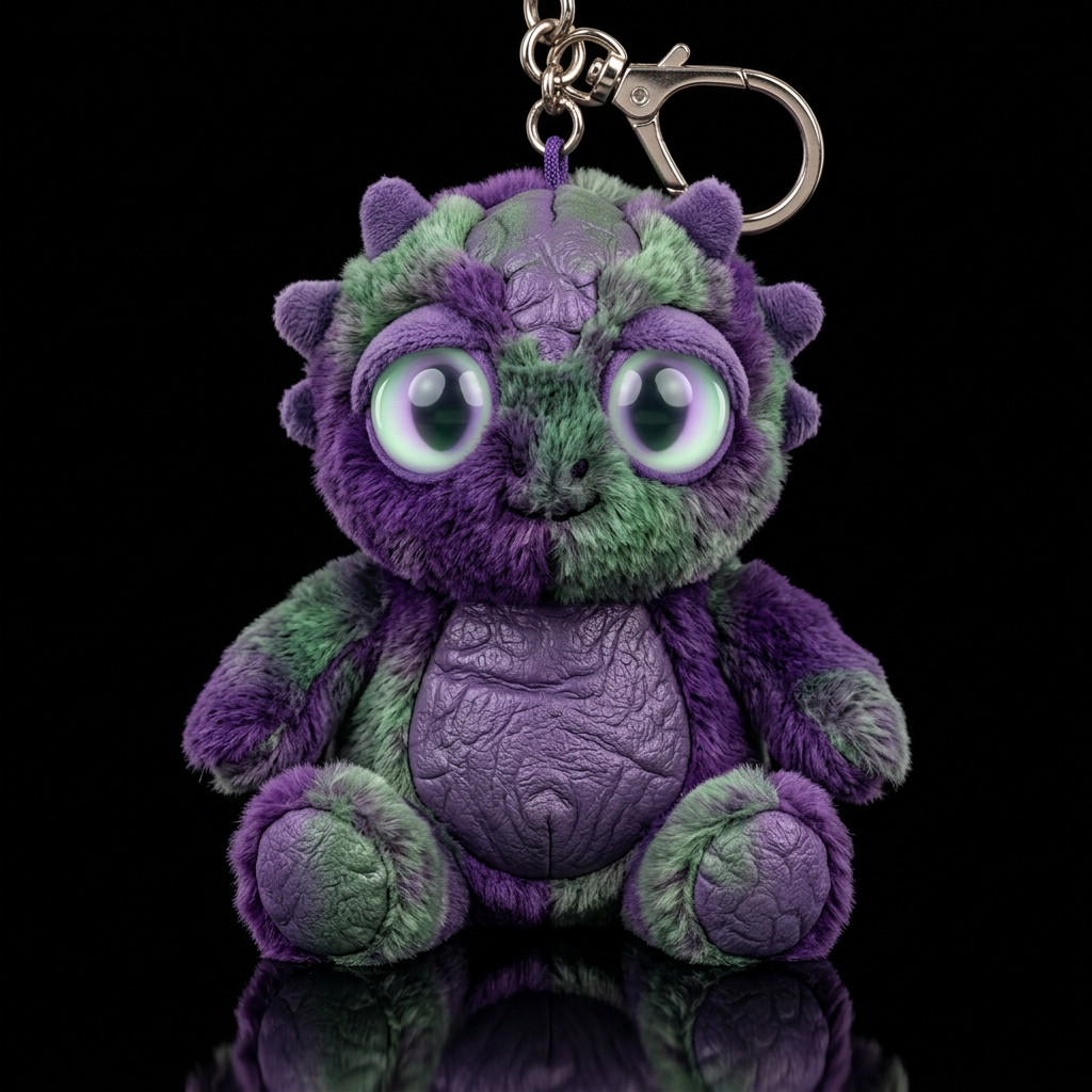 Boglin style with glowie, no shirt no hat,purple a... water bottle design