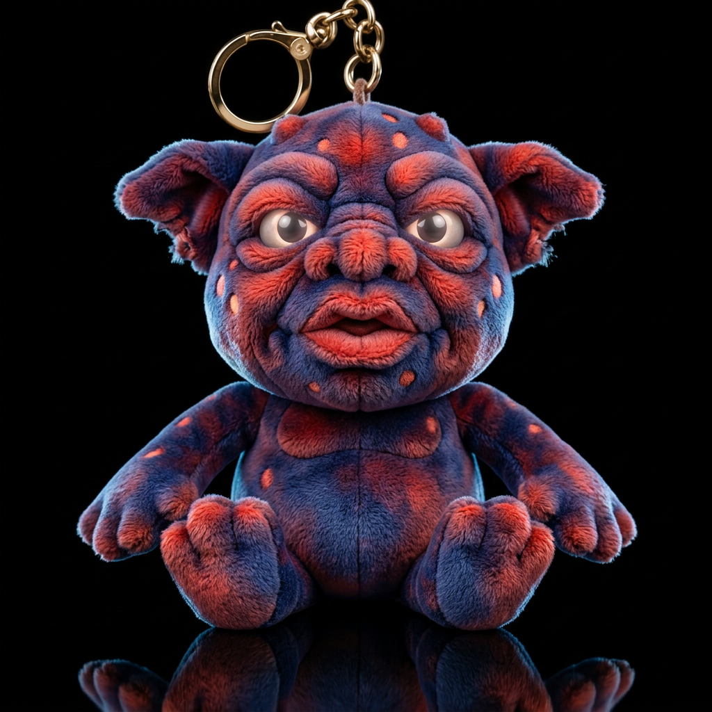 Boglin style with glowie, no shirt no hat,red and ... water bottle design