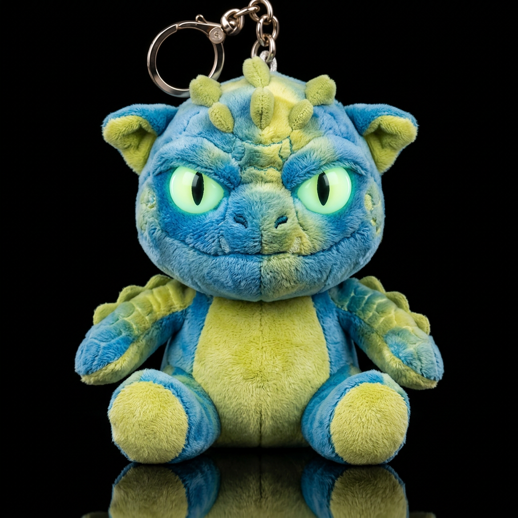 Boglin style with glowie, no shirt no hat,blue and... water bottle design