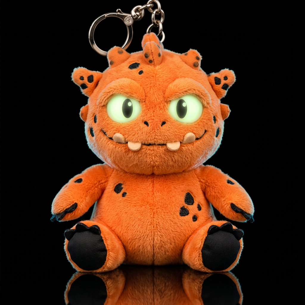 Boglin style with glowie, no shirt no hat,orange a... water bottle design
