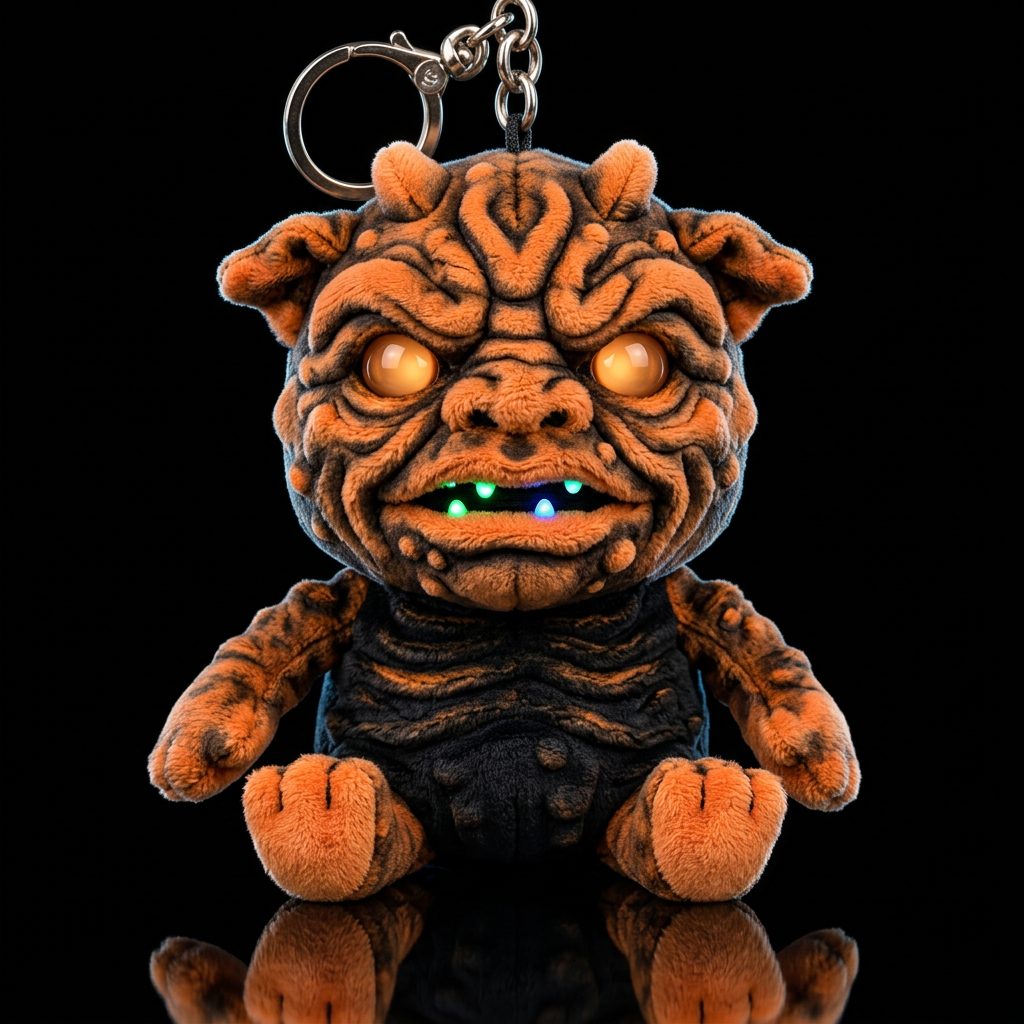 Boglin style with glowie, no shirt no hat,black an... water bottle design