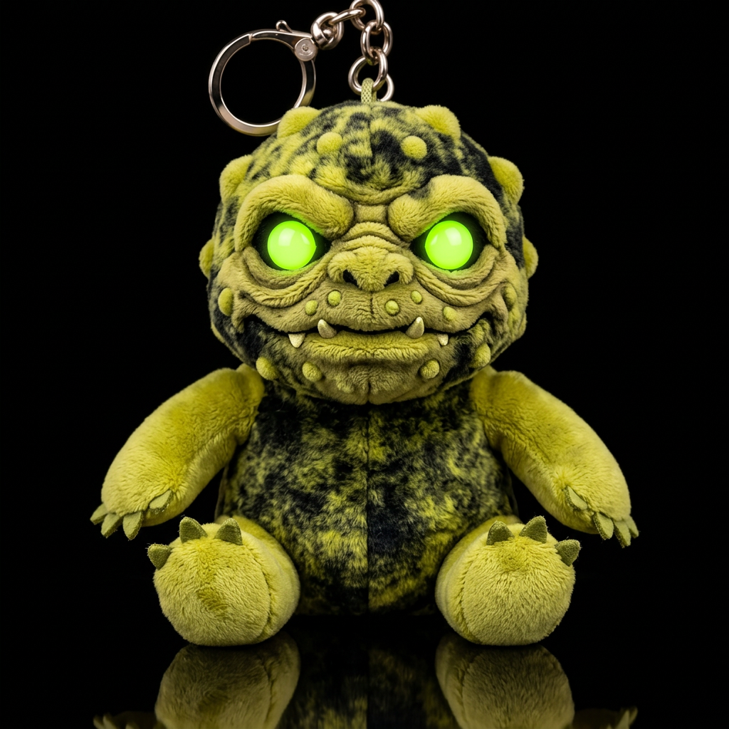 Boglin style with glowie, no shirt no hat,black an... water bottle design