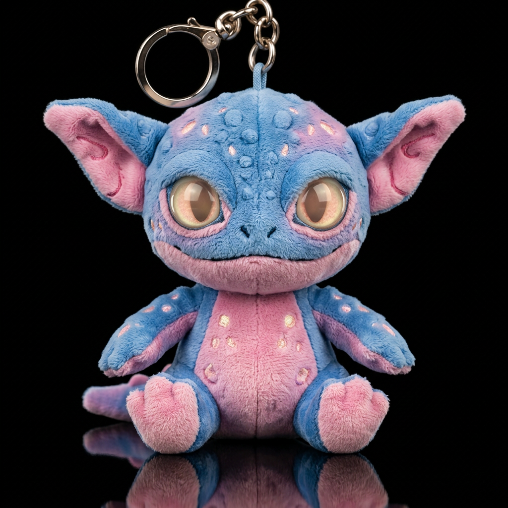 Boglin style with glowie, no shirt no hat,blue and... water bottle design