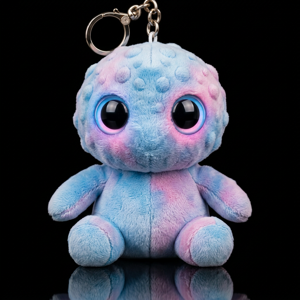Boglin style with glowie, no shirt no hat,blue and... water bottle design