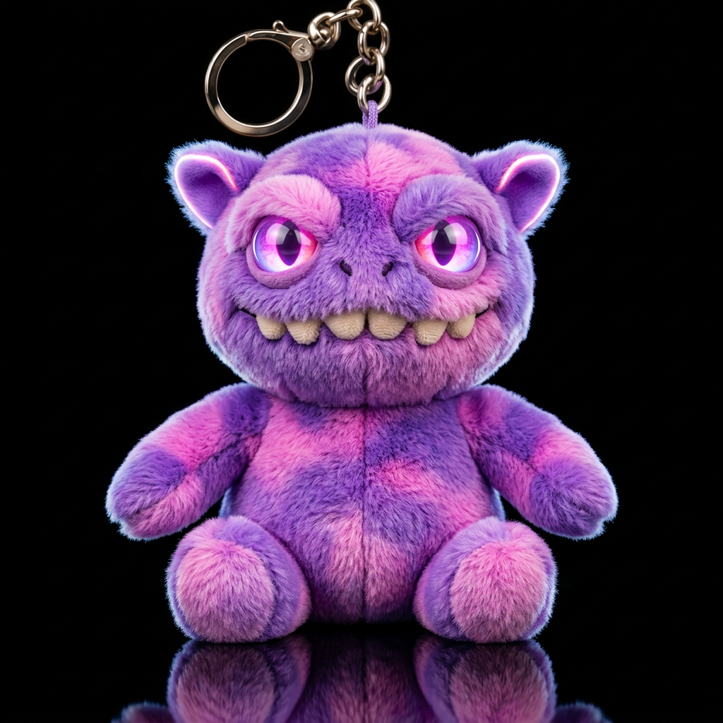 Boglin style with glowie, no shirt no hat,purple a... water bottle design