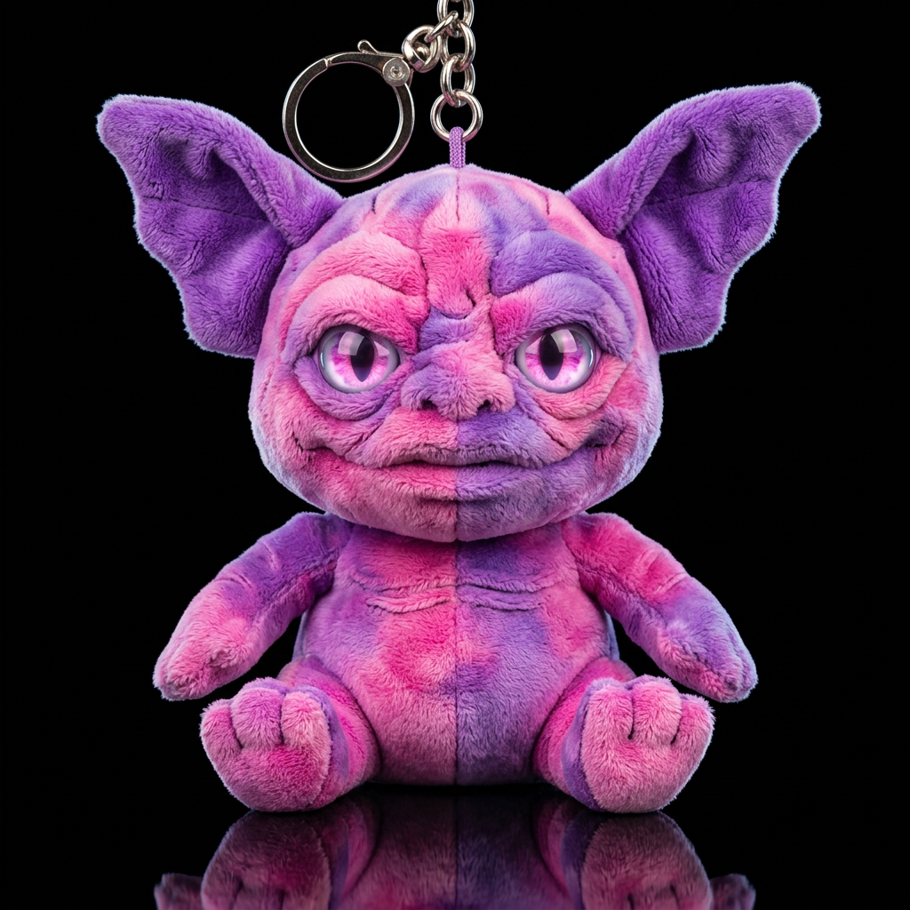 Boglin style with glowie, no shirt no hat,pink and... water bottle design