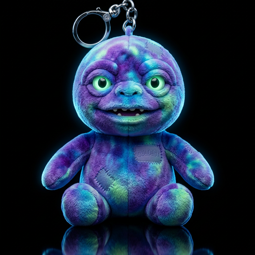 Boglin style with glowie, no shirt no hat,, trompe... water bottle design