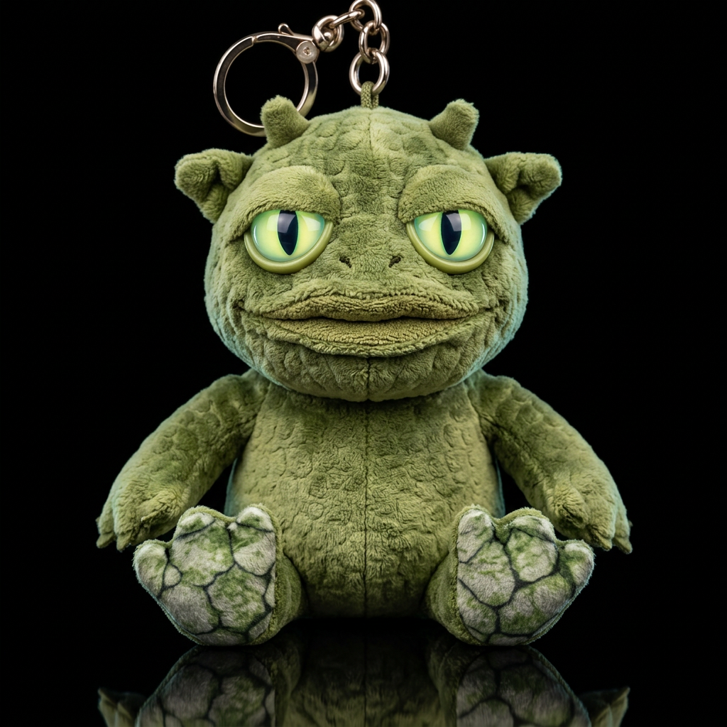 Boglin style with glowie, no shirt no hat,, trompe... water bottle design