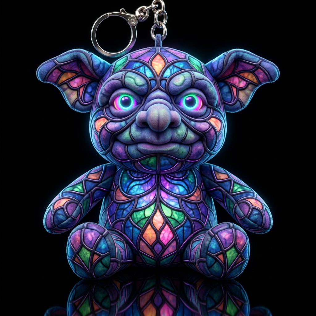 Boglin style with glowie, no shirt no hat,, trompe... water bottle design
