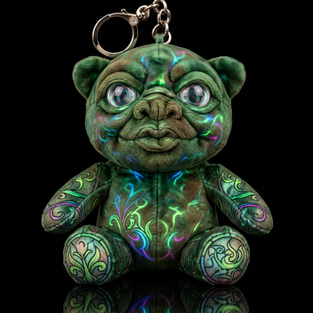 Boglin style with glowie, no shirt no hat,, trompe... water bottle design