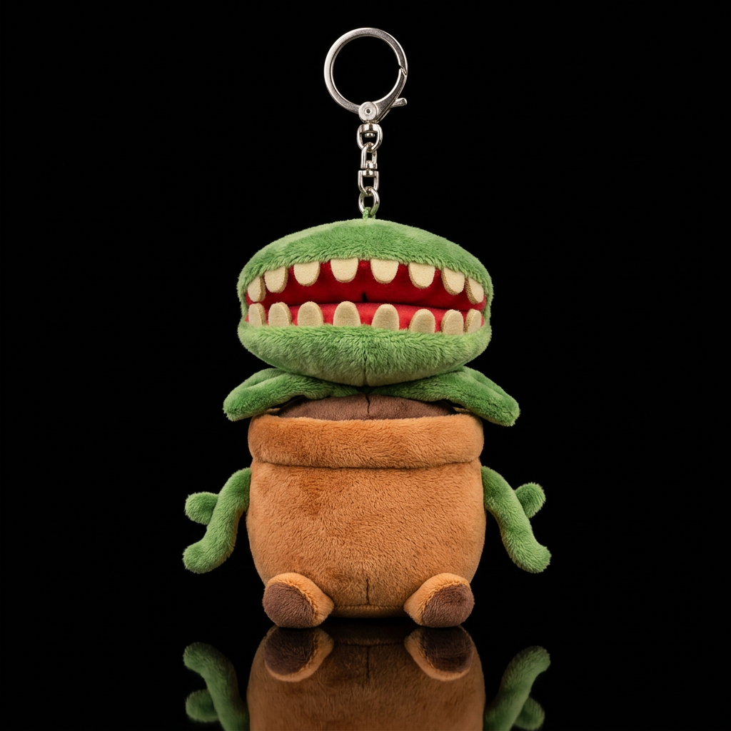 Carnivorous plant with teeth in a pot,no shirt no ... water bottle design