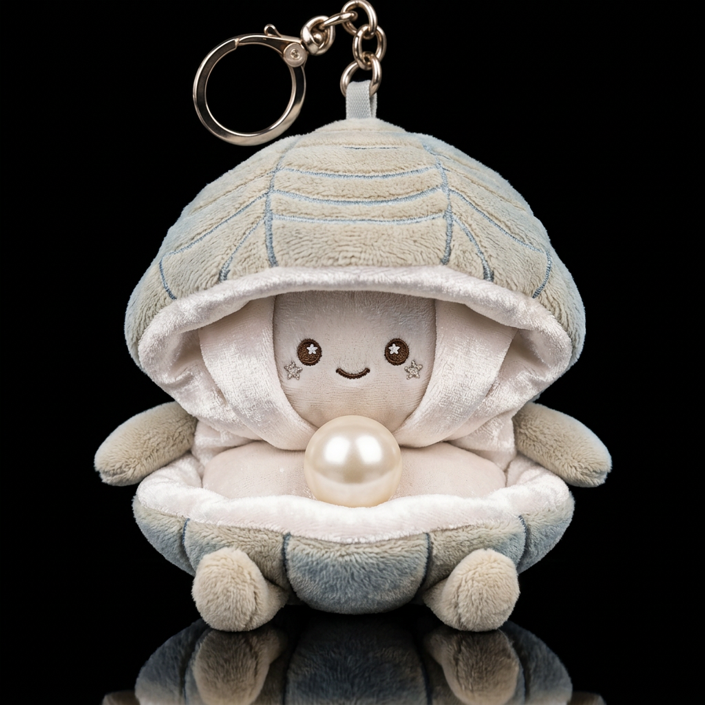 Oyster with pearl no hat no shirt, whimsical water bottle design