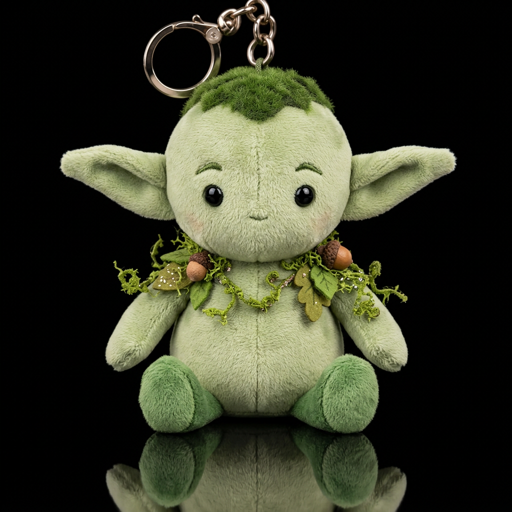 Forest elf no hat no shirt, whimsical water bottle design